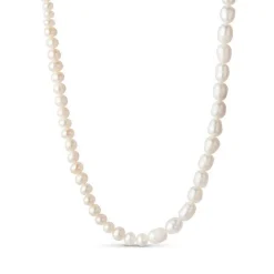 Enamel - Vergoldete Halskette Pearlie mit Süßwasserperlen