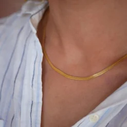 Enamel - Willa Halskette aus vergoldetem Silber