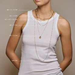 Enamel - Willa Halskette aus vergoldetem Silber