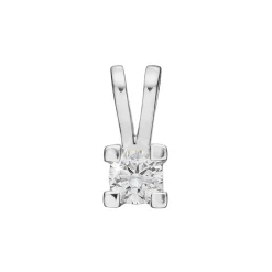 Eternity Anhänger aus 14 kt. Weißgold mit 0,05 - 0,50 ct und 4 Griffen