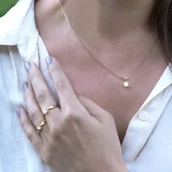 Eternity Anhänger aus 14 kt. Gold 0,05 - 0,50 ct mit 4 Griffen