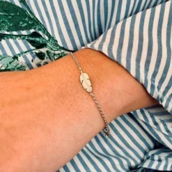 Federarmband aus oxidiertem silber - MINI