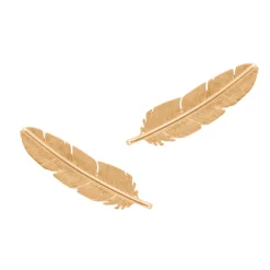 Feder-Ohrstecker in vergoldete silber