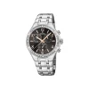 Festina - Boyfriend Collection Damenuhr aus Silber mit schwarzen und rosa Details