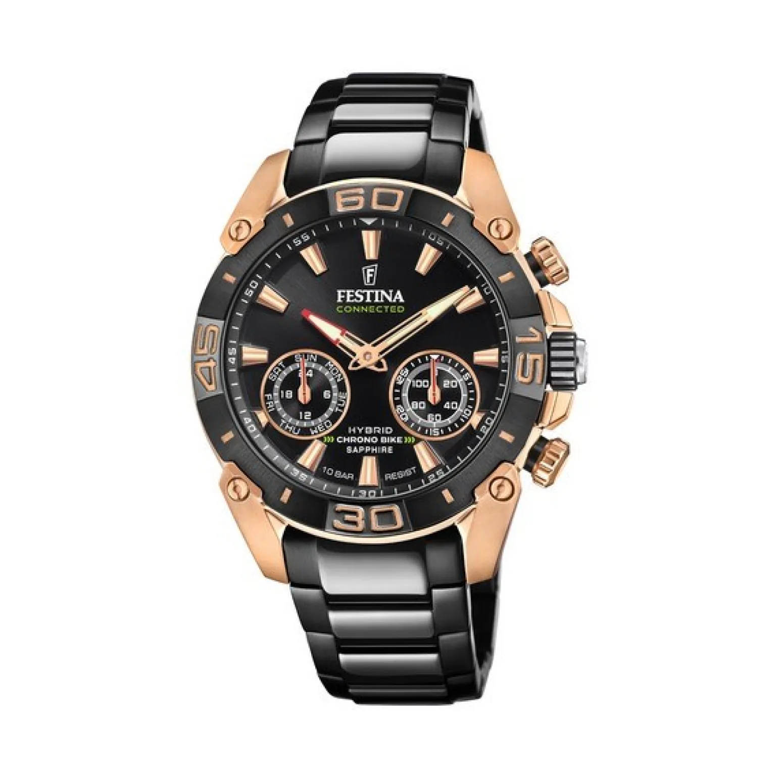 Festina - Herrenuhr Chrono Bike Special Edition Connected in Schwarz und Roségold