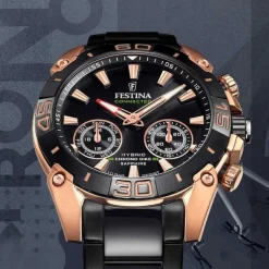 Festina - Herrenuhr Chrono Bike Special Edition Connected in Schwarz und Roségold