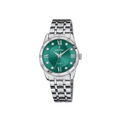 Festina - MADEMOISELLE Damenuhr aus Stahl mit grünem Zifferblatt