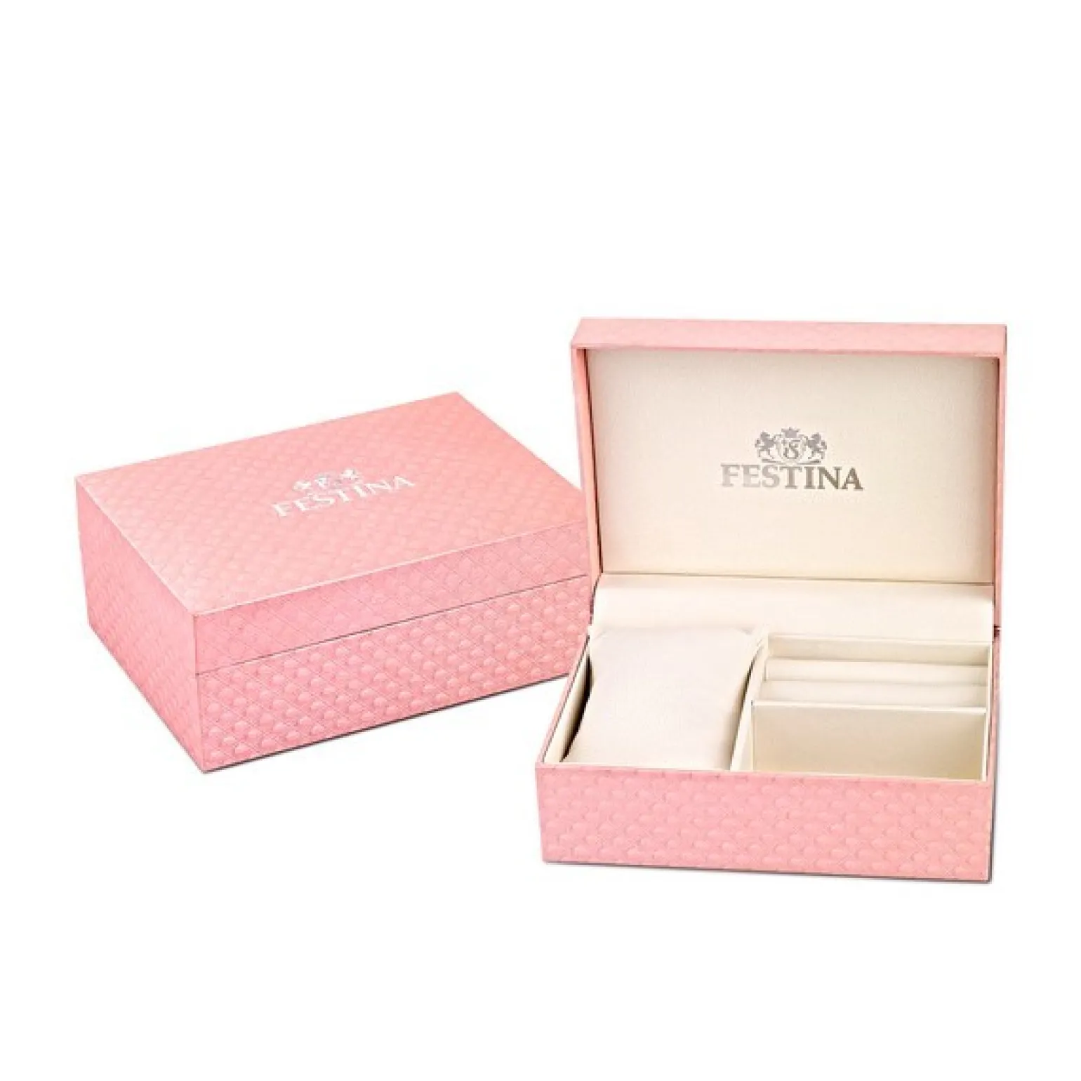 Festina - SWISS MADE Damenuhr aus Stahl mit schwarzem Zifferblatt