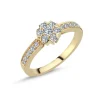 Fleur - Diamantring in 14 kt Gold mit in 0,47 ct.
