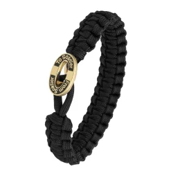 From Soldier To Soldier Armband in Schwarz mit ovaler vergoldete silber und Emaille