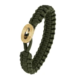 From Soldier To Soldier Armband in Grün mit ovaler vergoldete Schließe
