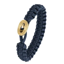 From Soldier To Soldier Armband in Blau mit ovaler vergoldete silber