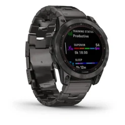 GARMIN - Fenix 7 Sapphire Solar mit DLC-Titan und Titanarmband