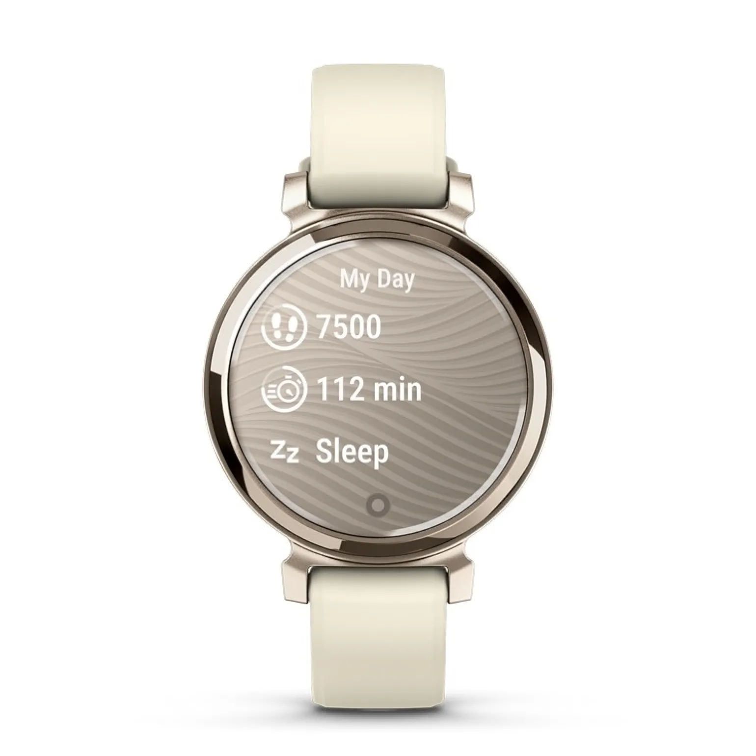 Garmin - Lily 2 Smartwatch in Creme Gold mit Kokosnuss Silikonarmband