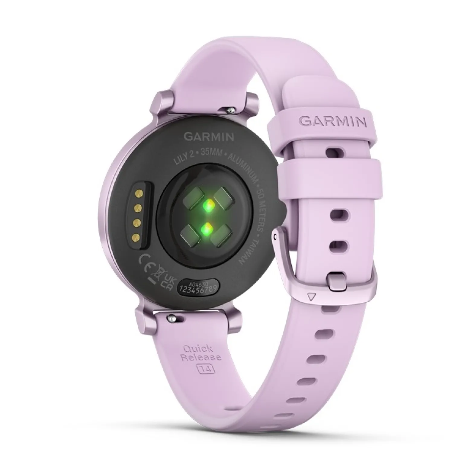 Garmin - Lily 2 Smartwatch in Metallic Flieder mit fliederfarbenem Silikonarmband