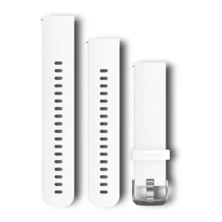 Garmin - Schnellspanner 20 mm. aus weißem Silikon mit Silber