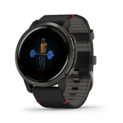 Garmin - Venu 2 Exklusiv Schwarz mit Schieferlederband