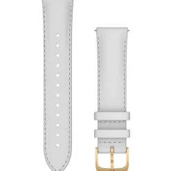 Garmin Uhrenarmband - Schnellverschluss 20mm. weißes Leder mit Gold.