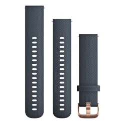 Garmin Uhrenarmband - Schnellverschluss 20mm. Blaues Silikonband mit rosa.