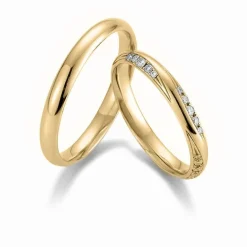 Gerstner - Eheringe aus 9-14kt. Gold mit 30 Diamanten