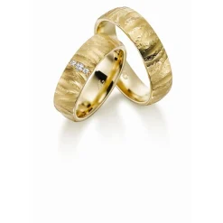 Gerstner - Eheringe aus 9-14kt. Gold mit 3 Brillanten