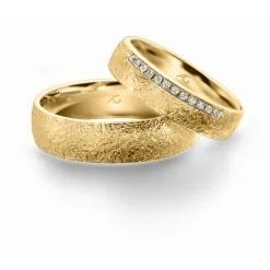 Gerstner - Eheringe aus 9-14kt. Gold mit 12 Brillanten