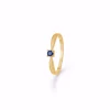 Gold & Silber Design - Ring aus 8kt. Gold mit blauem Saphir