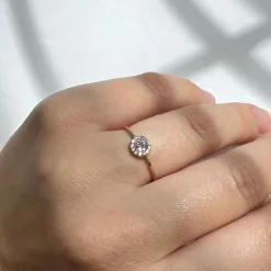 Gold & Silber Design - Ring aus 8kt. Gold mit Zirkonia