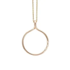 HEIRING Dreamcatcher Anhänger aus 14 Karat Gold 3x0,02 ct.