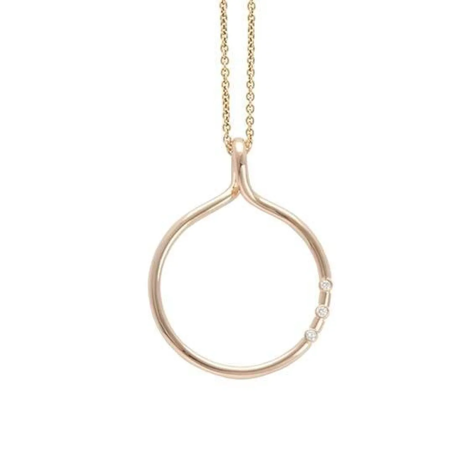 HEIRING Dreamcatcher Anhänger aus 14 Karat Gold 3x0,02 ct.