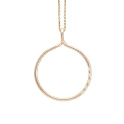 HEIRING Dreamcatcher Anhänger aus 14 Karat Gold mit 5 x 0,02 Karat Diamanten