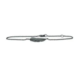 HEIRING Federarmband aus schwarzem Silber