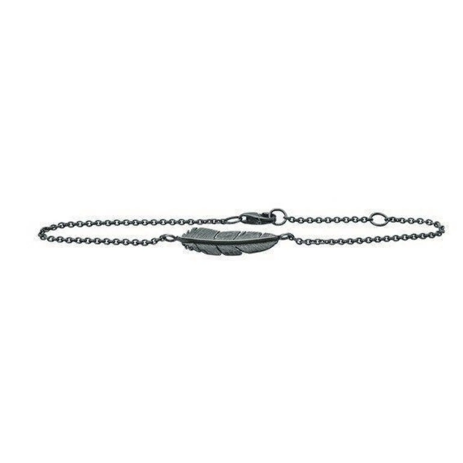 HEIRING Federarmband aus schwarzem Silber