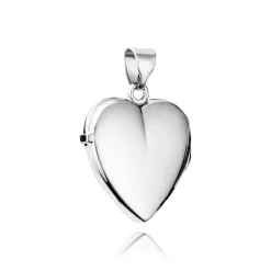 Herz-Medaillon in Silber - groß 26x28 mm