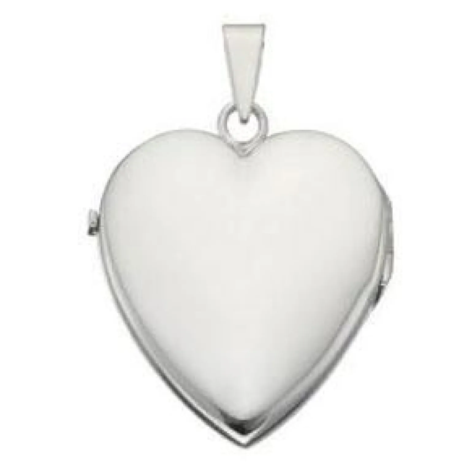 Herzmedaillon mit Muster in Silber - klein 16x19 mm