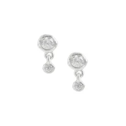 Hultquist - Ellie Ohrstecker mit weißem Zirkon in Silber