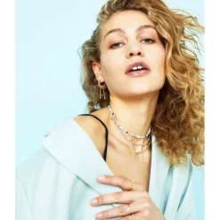 Hultquist - Milo Ohrringe aus vergoldetem Silber mit Süßwasser- und Glasperlen