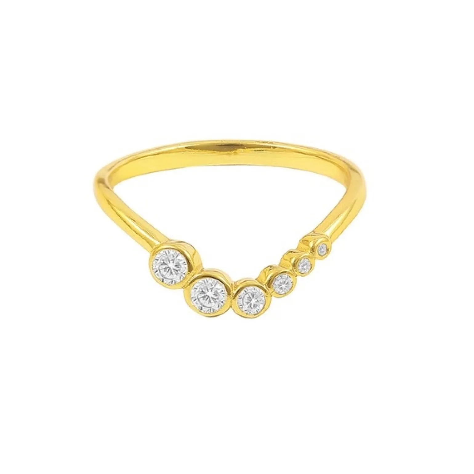 Hultquist - Ringer ring aus vergoldetem silber - Größe 55**