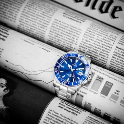 Jaguar - Herren Pro Diver in Silber mit blauem Zifferblatt