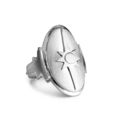 Jane Køng Shield Statement-Ring aus mattem Silber