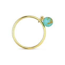 Jane Kønig - Bermuda Turquise ring aus vergoldetem silber - Größe 54**