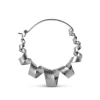Jane Kønig - Big Curly Hoop in mattem Silber