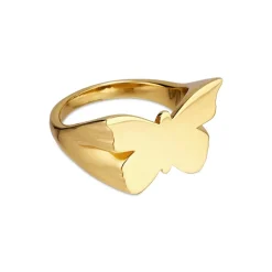 Jane Kønig - Butterfly Signet ring aus vergoldetem silber