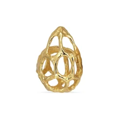 Jane Kønig - Chunky Space-Ohrring in vergoldete silber