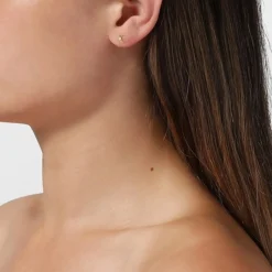 Jane Kønig - Halbmond-Ohrring mit Reflexion vergoldet