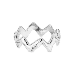 Jane Kønig - Heartbeat ring in Silber