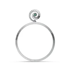 Jane Kønig - Impression Hoop in Silber**