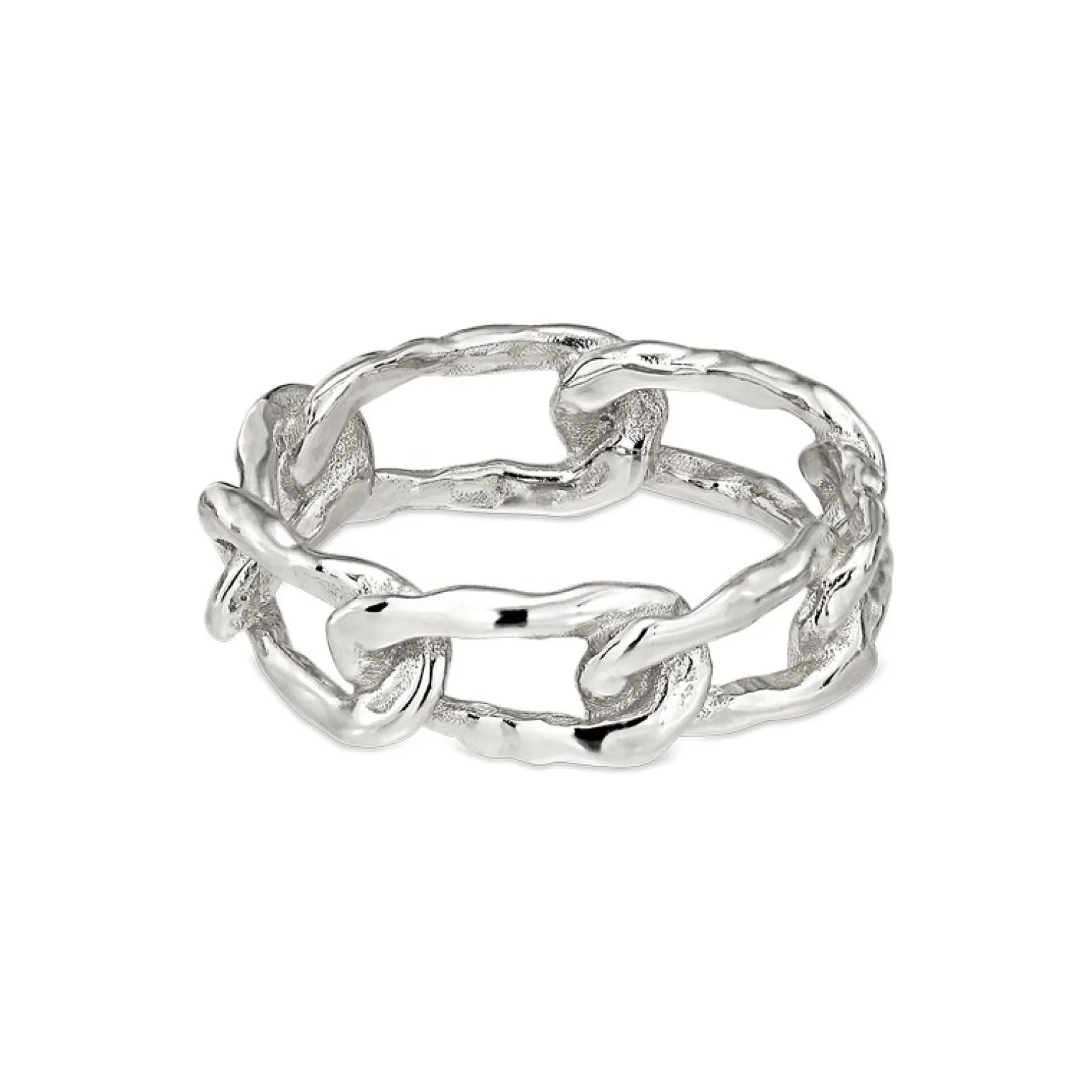 Jane Kønig - Medium Space Link ring i silber