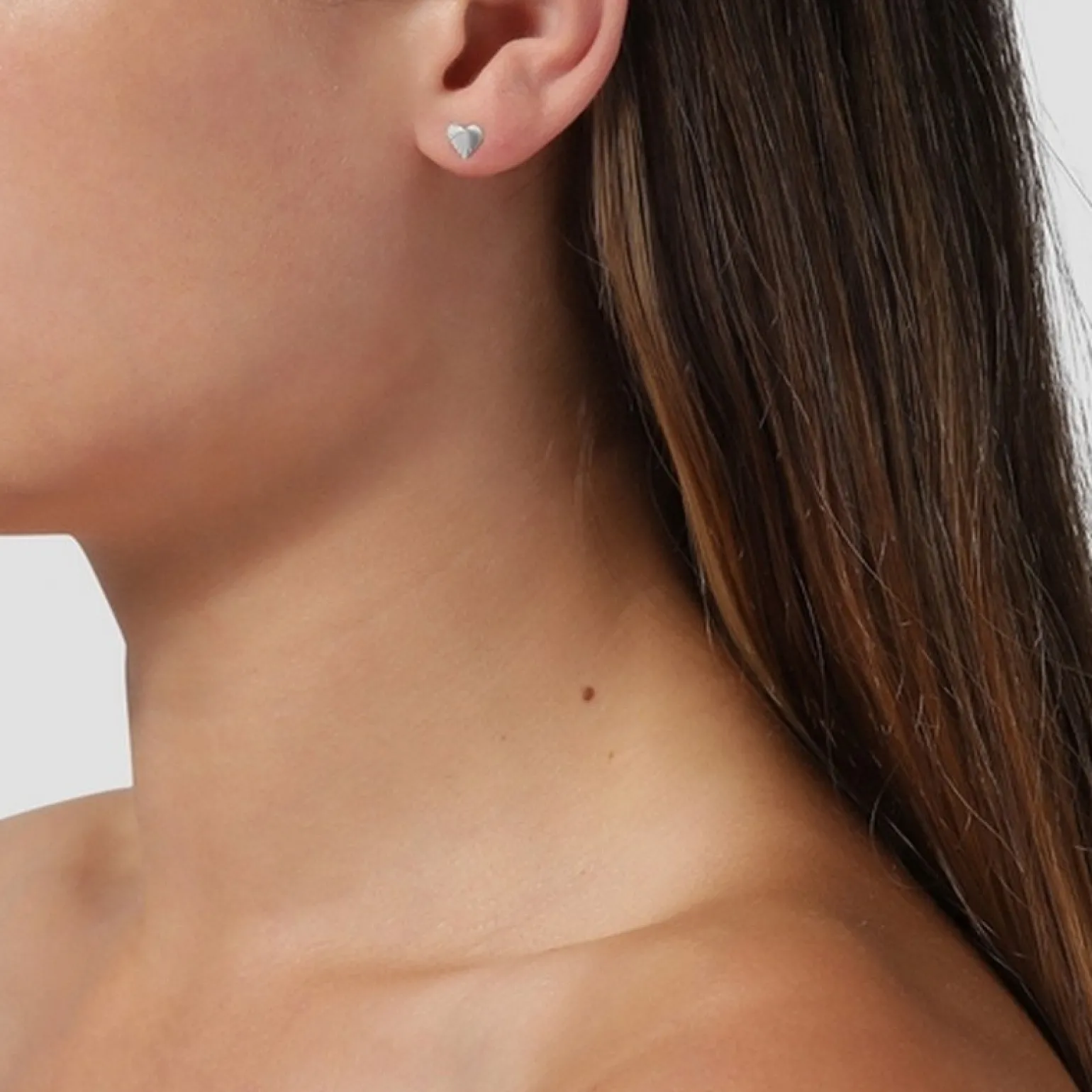 Jane Kønig - Reflection Heart Ohrring aus Sterlingsilber