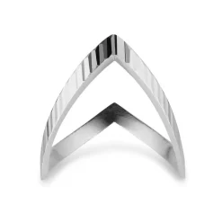 Jane Kønig - Reflexions-V-Ring in Silber